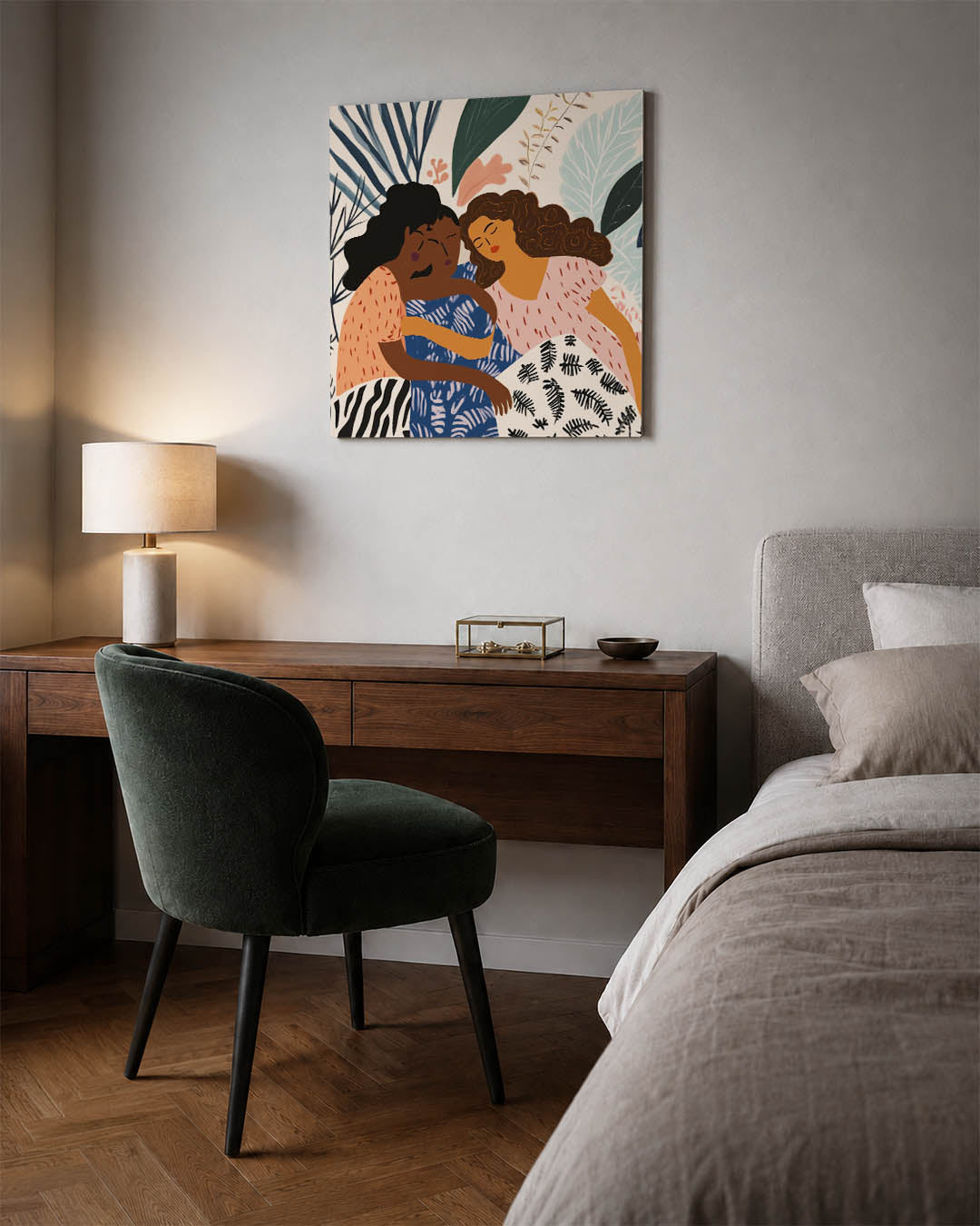 Vriendschap en natuur Kunstwerk
