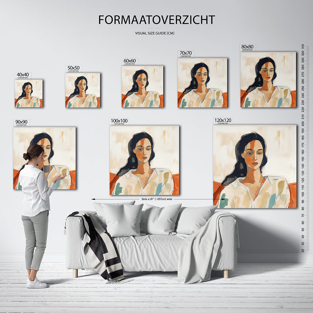 Vrouwelijk portret Kunstwerk