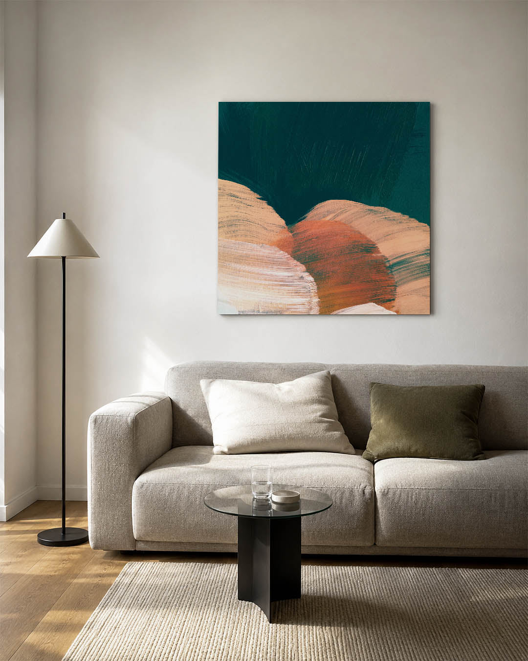 Kleurrijke borstelslag Kunstwerk