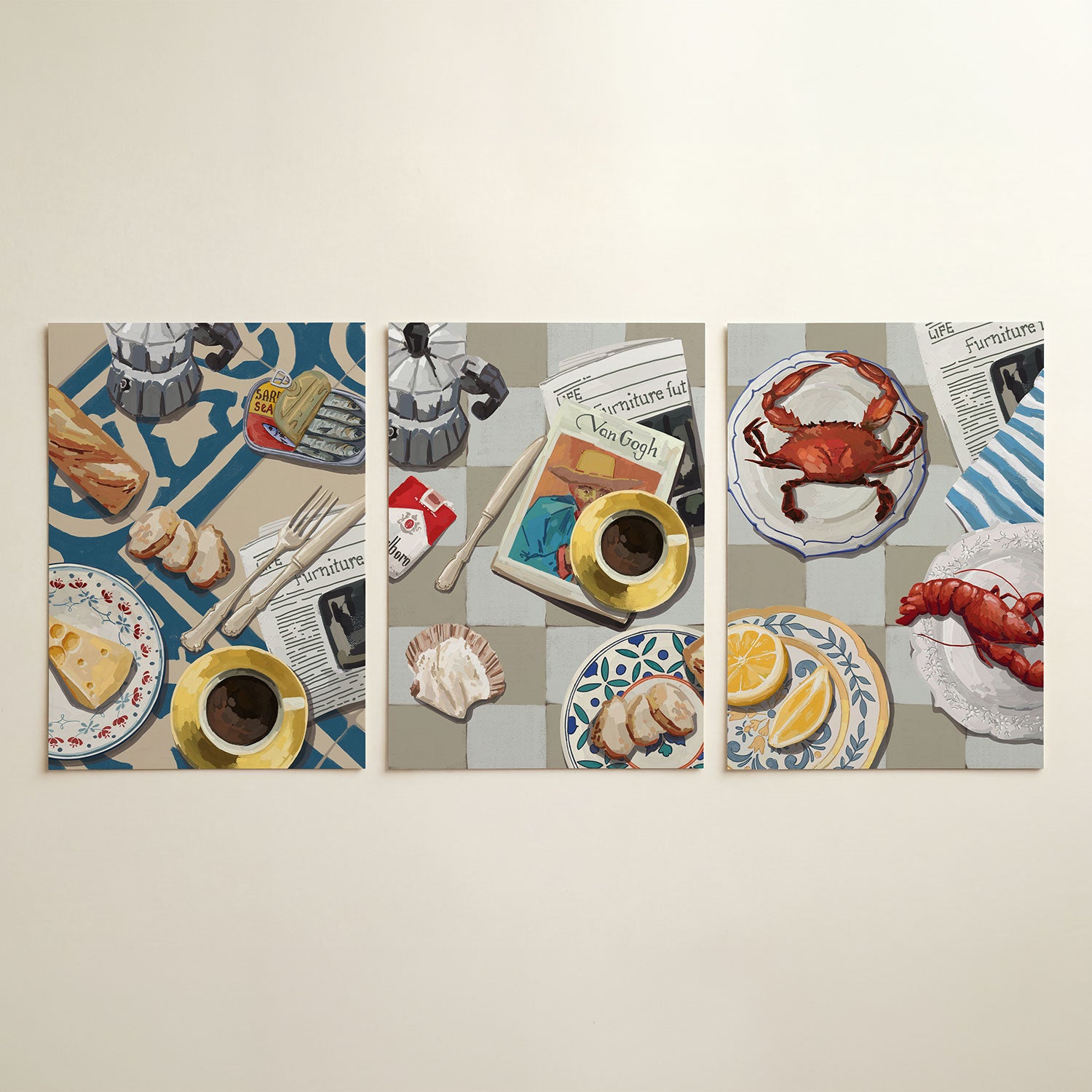 Ontbijt en patronen Posterset