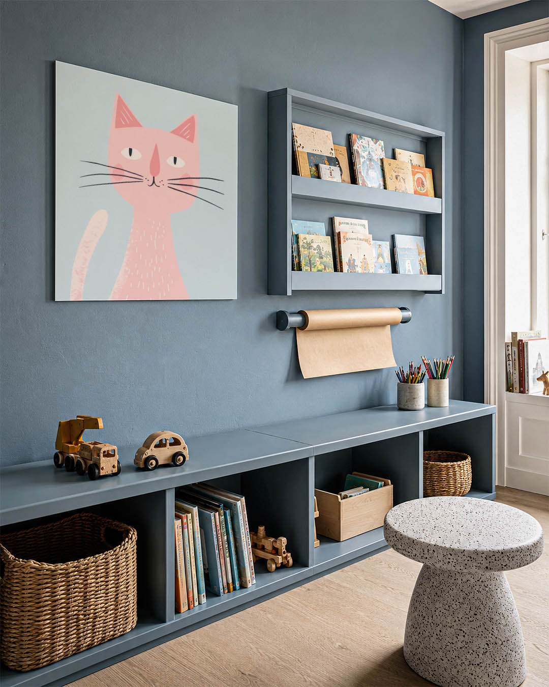 Speelse kat illustratie Kunstwerk