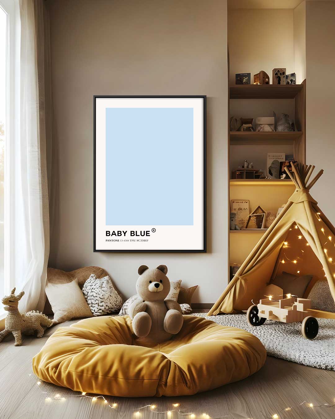Baby Blue Vibes Kunstwerk-canvas-dibond-plexiglas-wanddecoratie-WallArtistic