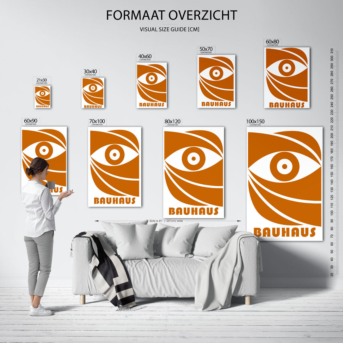 Oogvorm en lijnen Poster