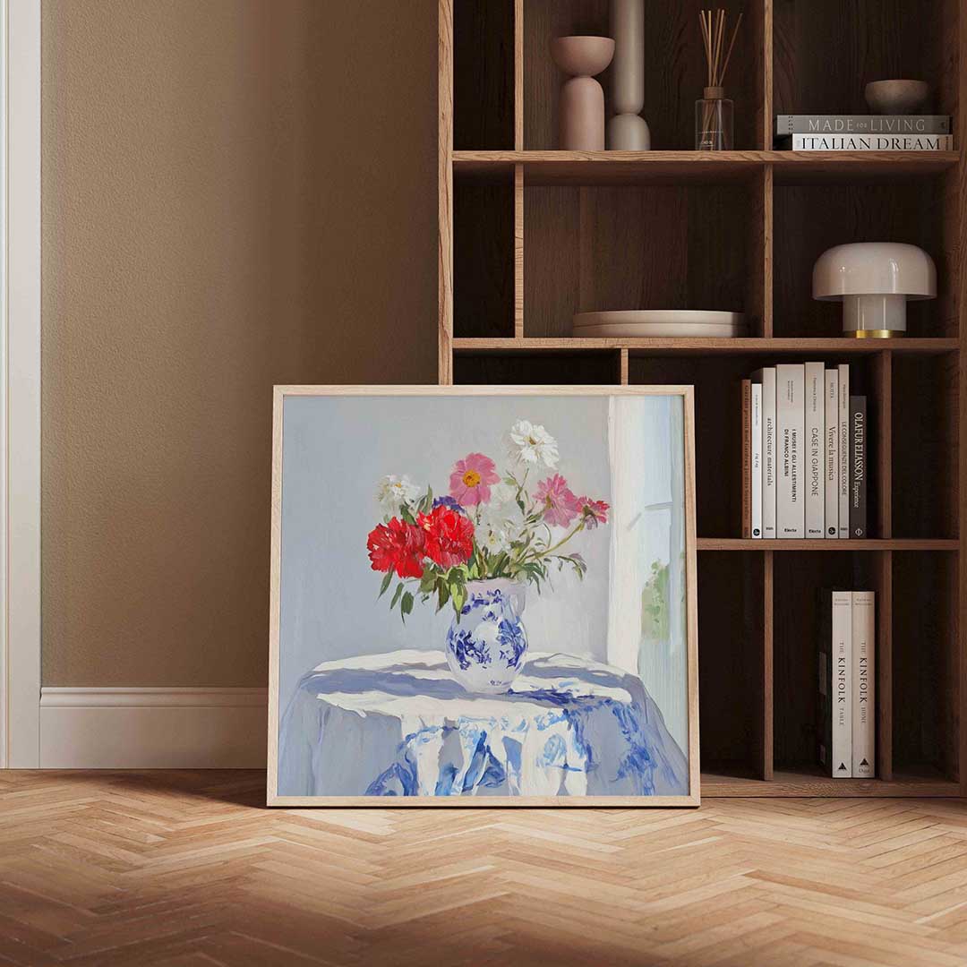 Bloemen in vaas Poster