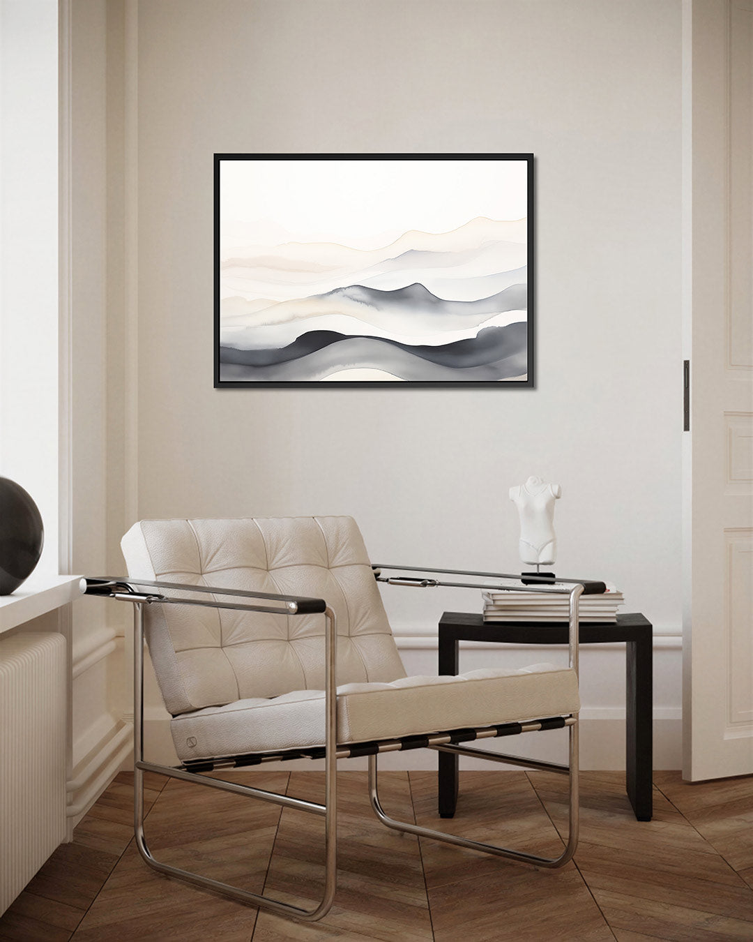 Golvende lijnen landschap Kunstwerk
