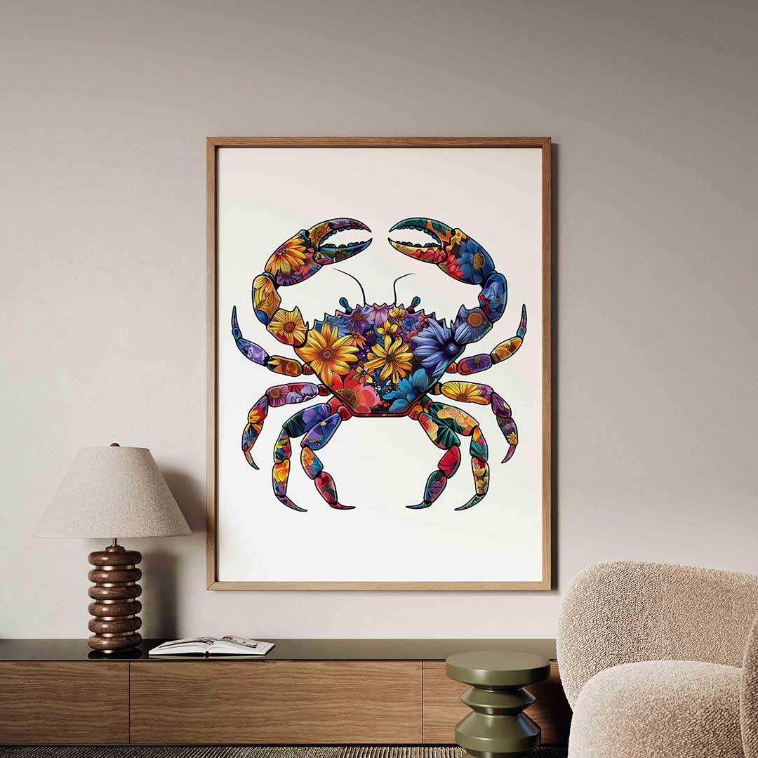 Bloemenkrab Poster
