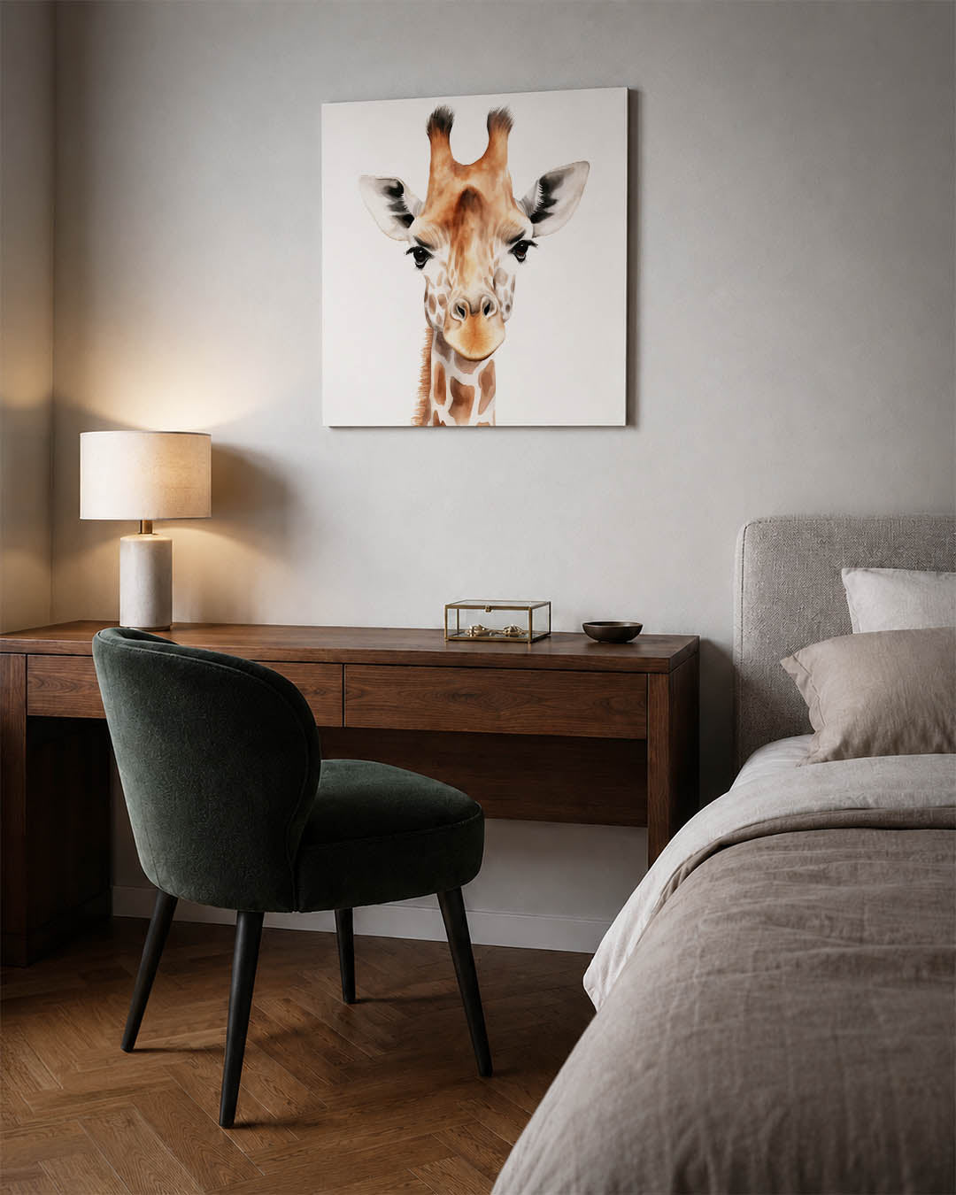 Giraffe portret Kunstwerk