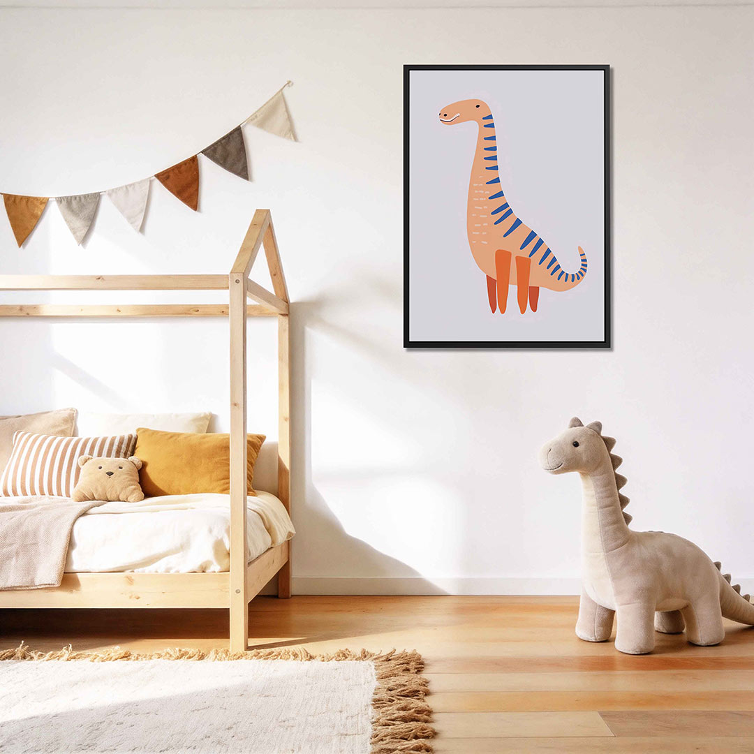 Speelse dinosaurus illustratie Kunstwerk