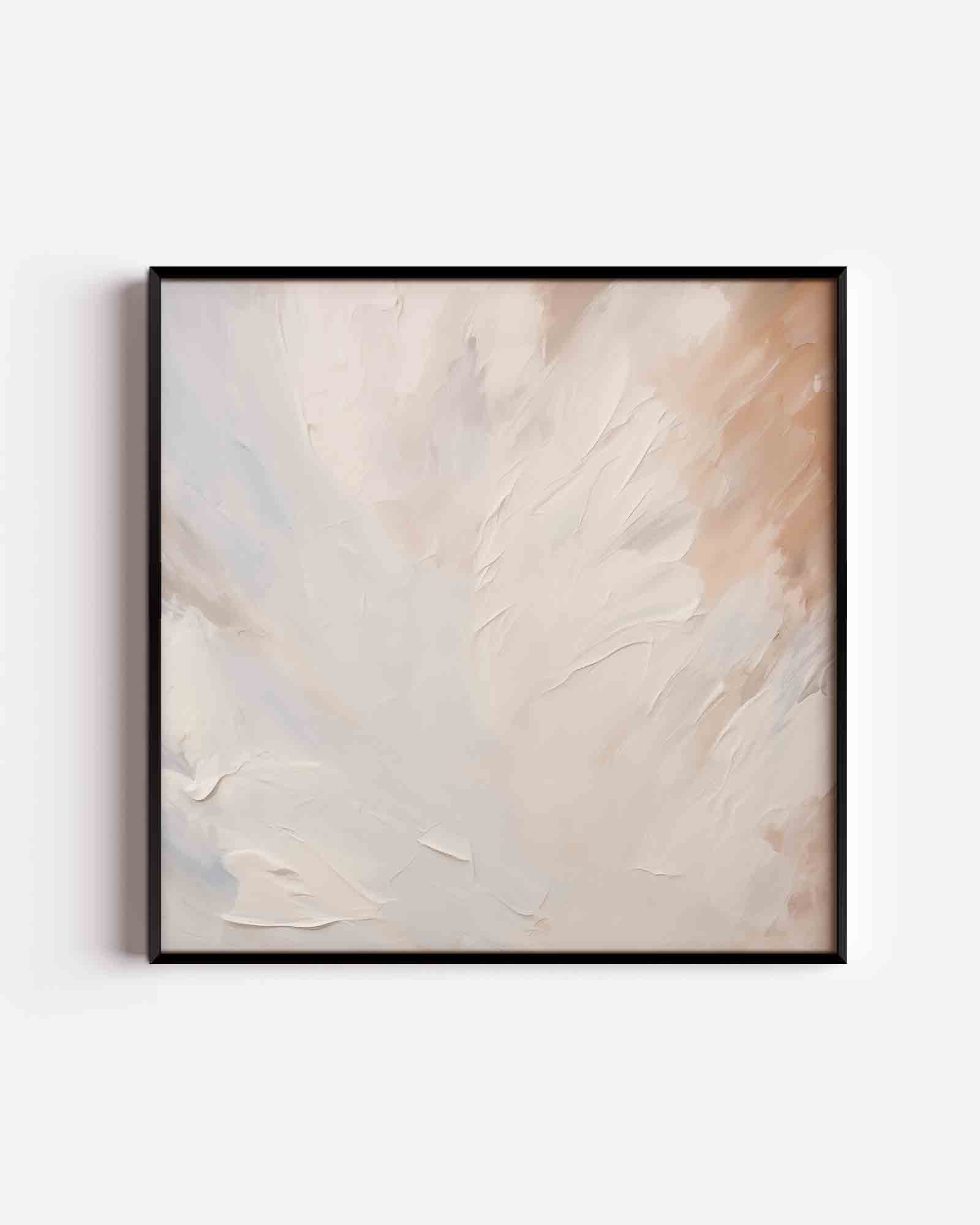Abstracte beige en witte Poster
