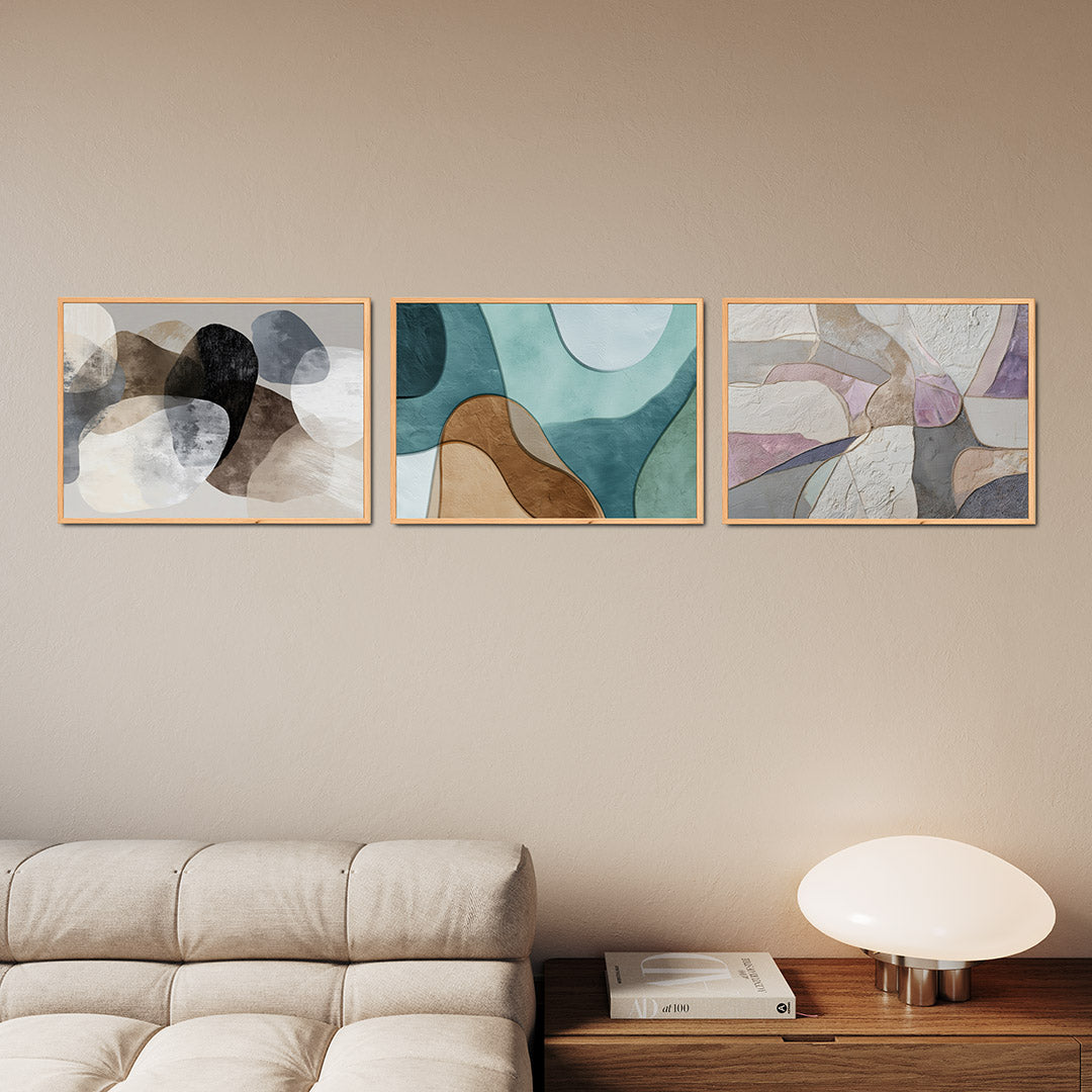 Vormenspel en textuur Posterset