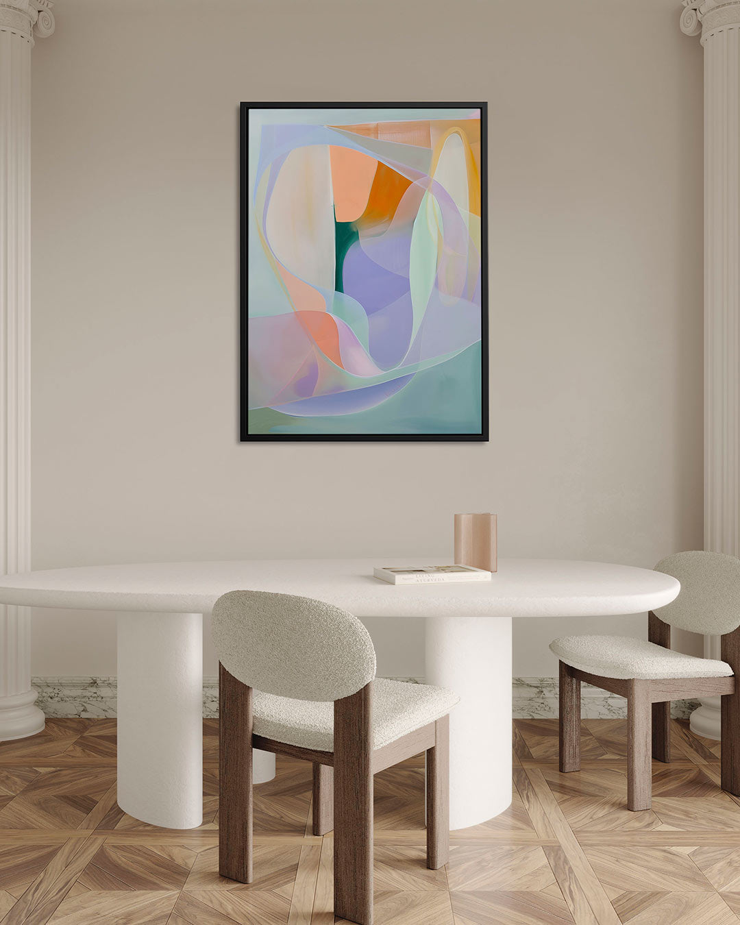 Vloeiende kleurvlakken Kunstwerk