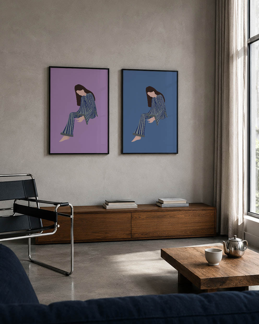 Gestreepte rust Posterset