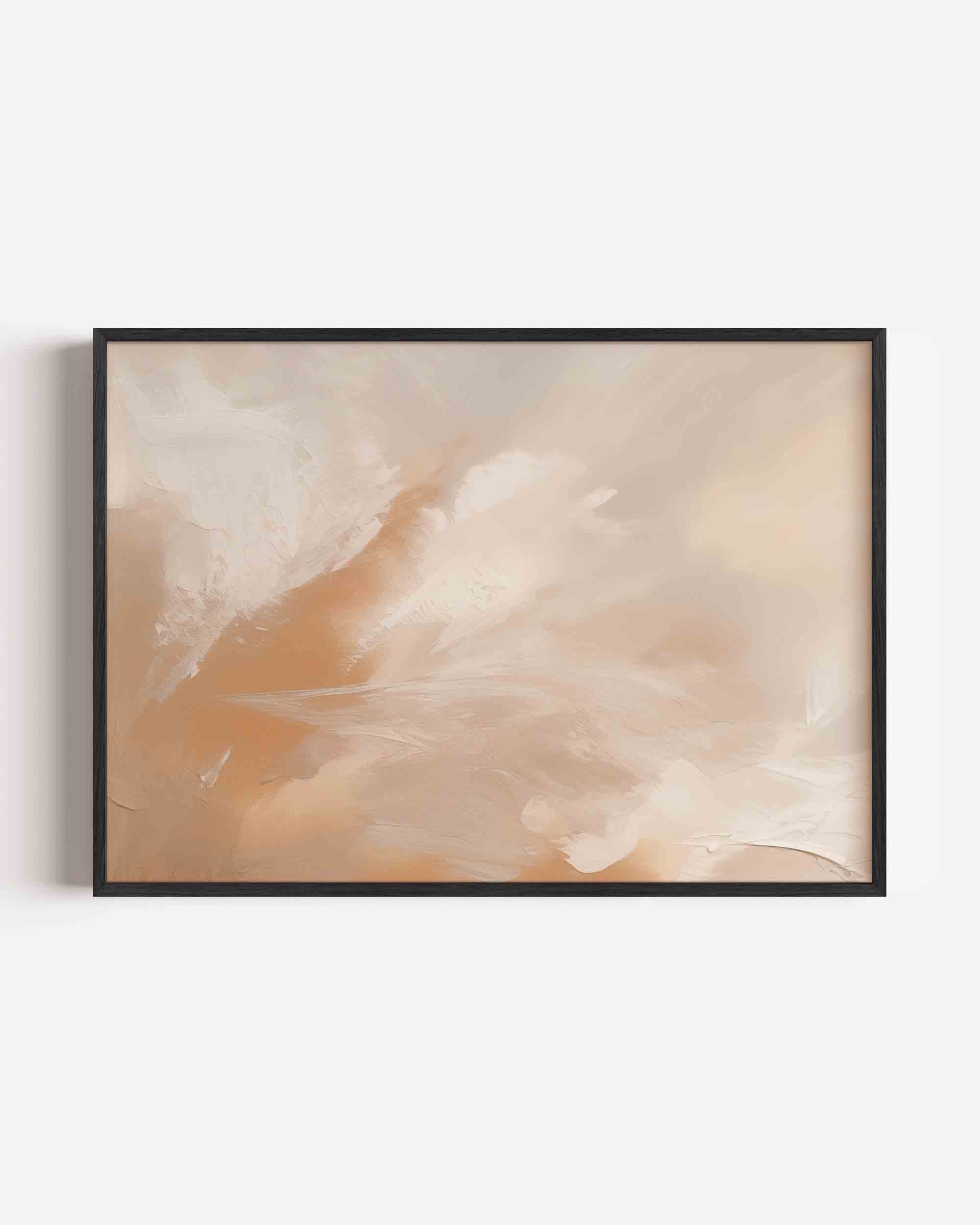 Abstracte beige en witte Poster