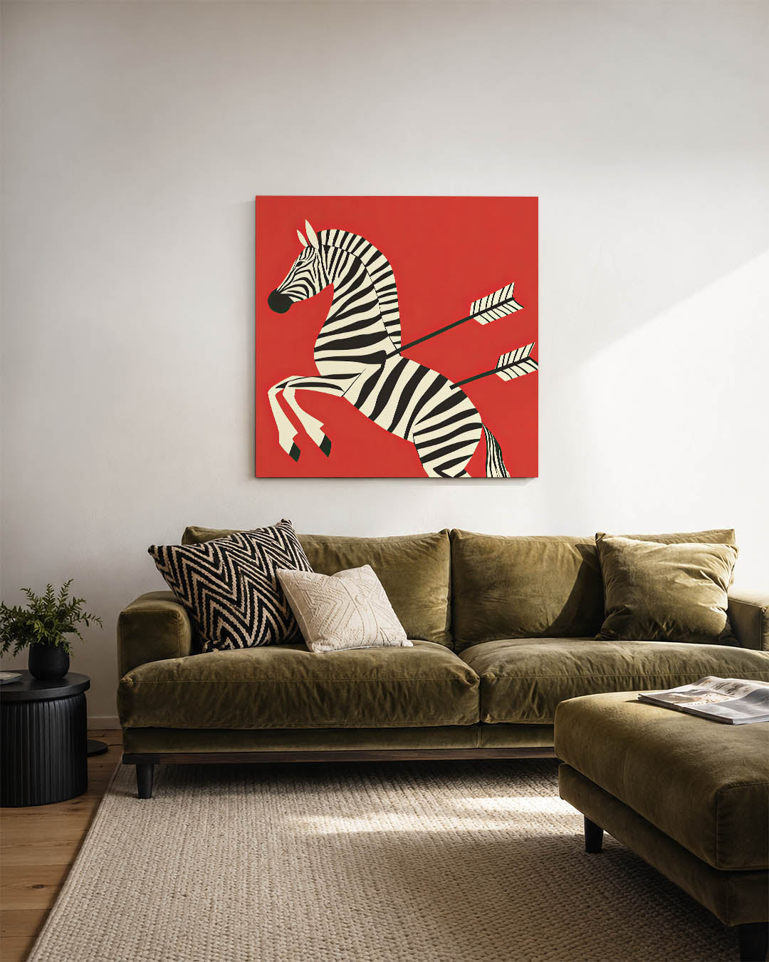 Gestreepte zebra illustratie Kunstwerk