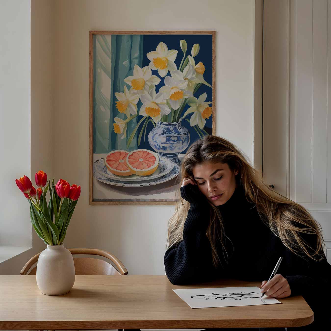 Bloemen en Fruit Sfeerposter-WallArtistic