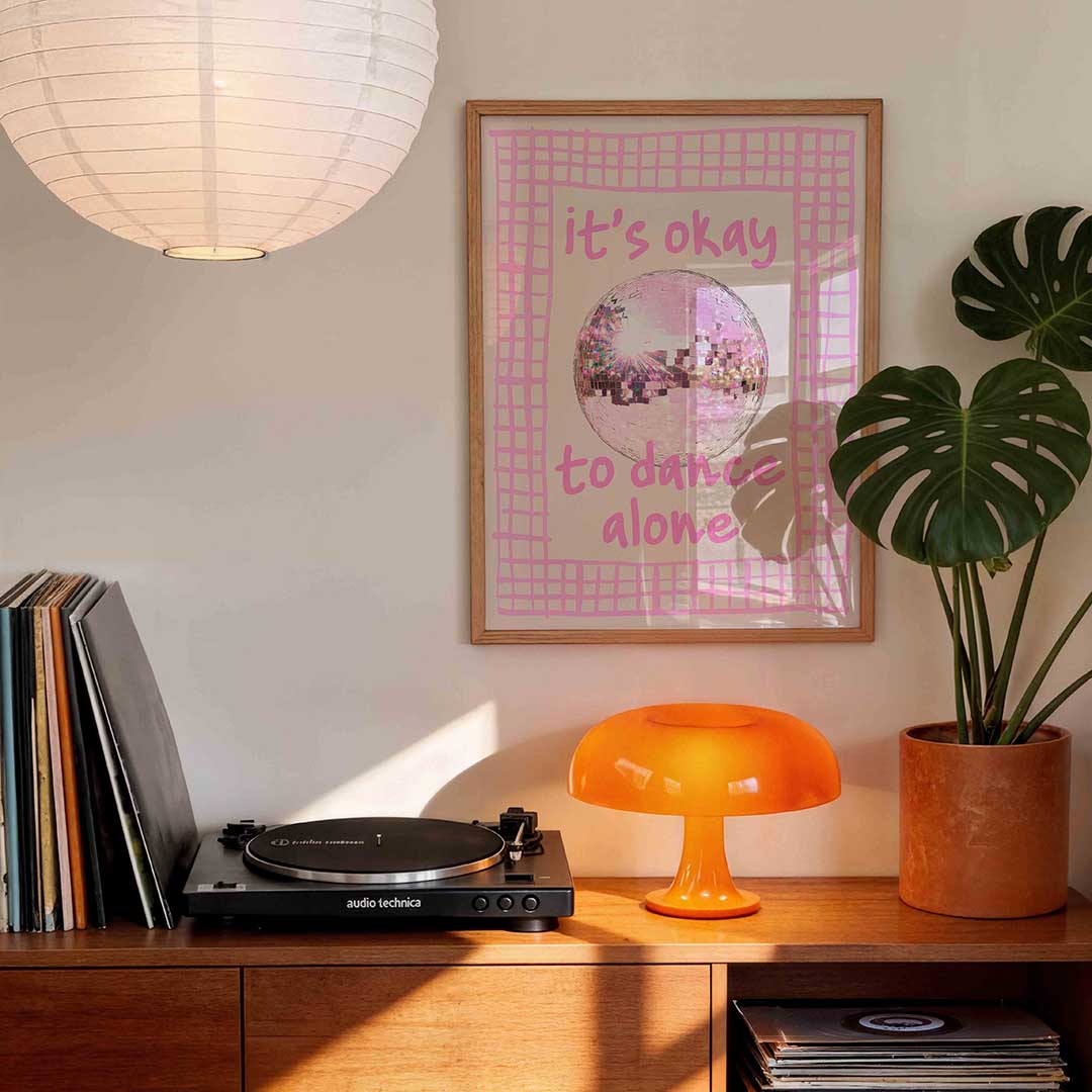 Roze discobal Poster