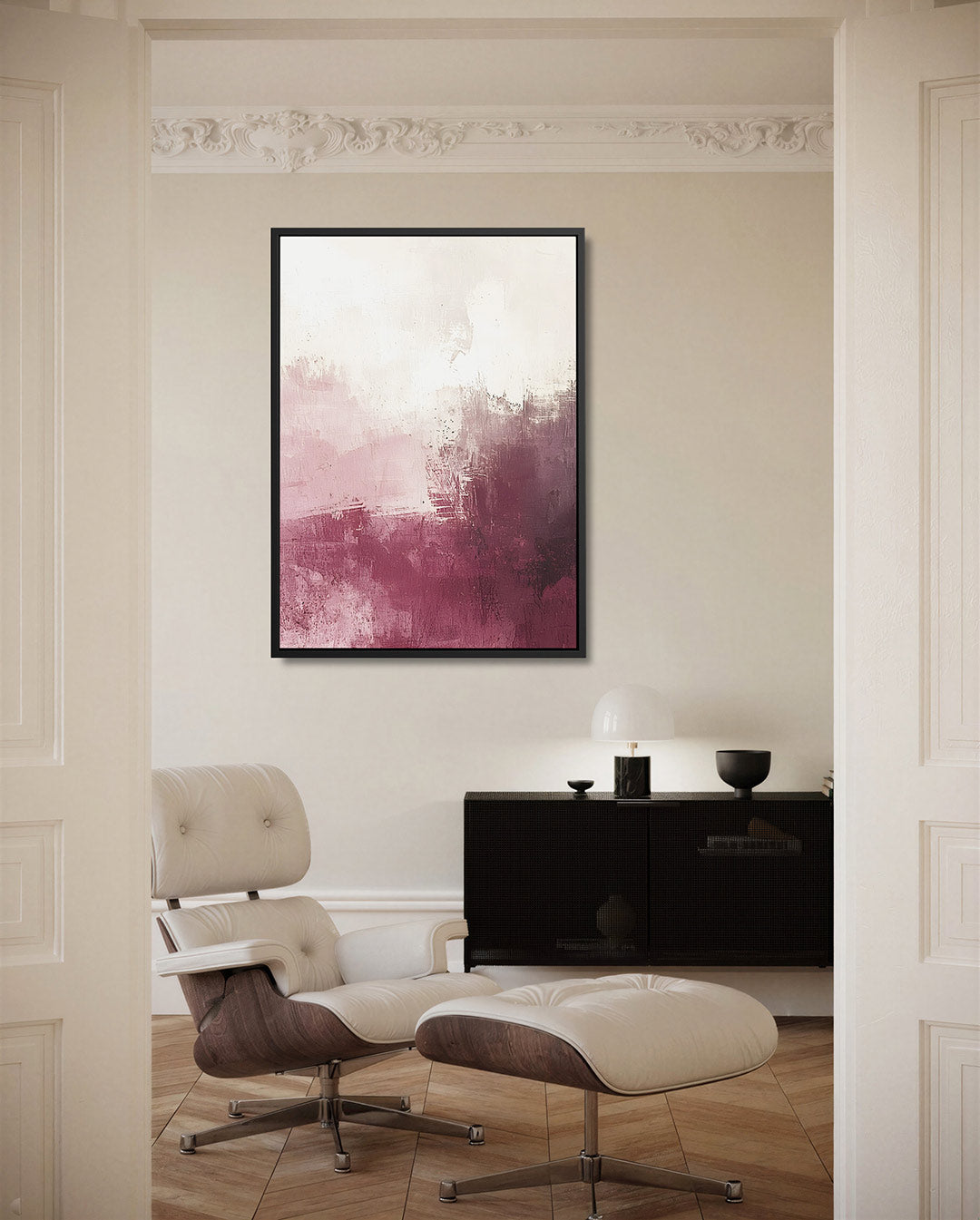 Gelaagde kleurencompositie Kunstwerk