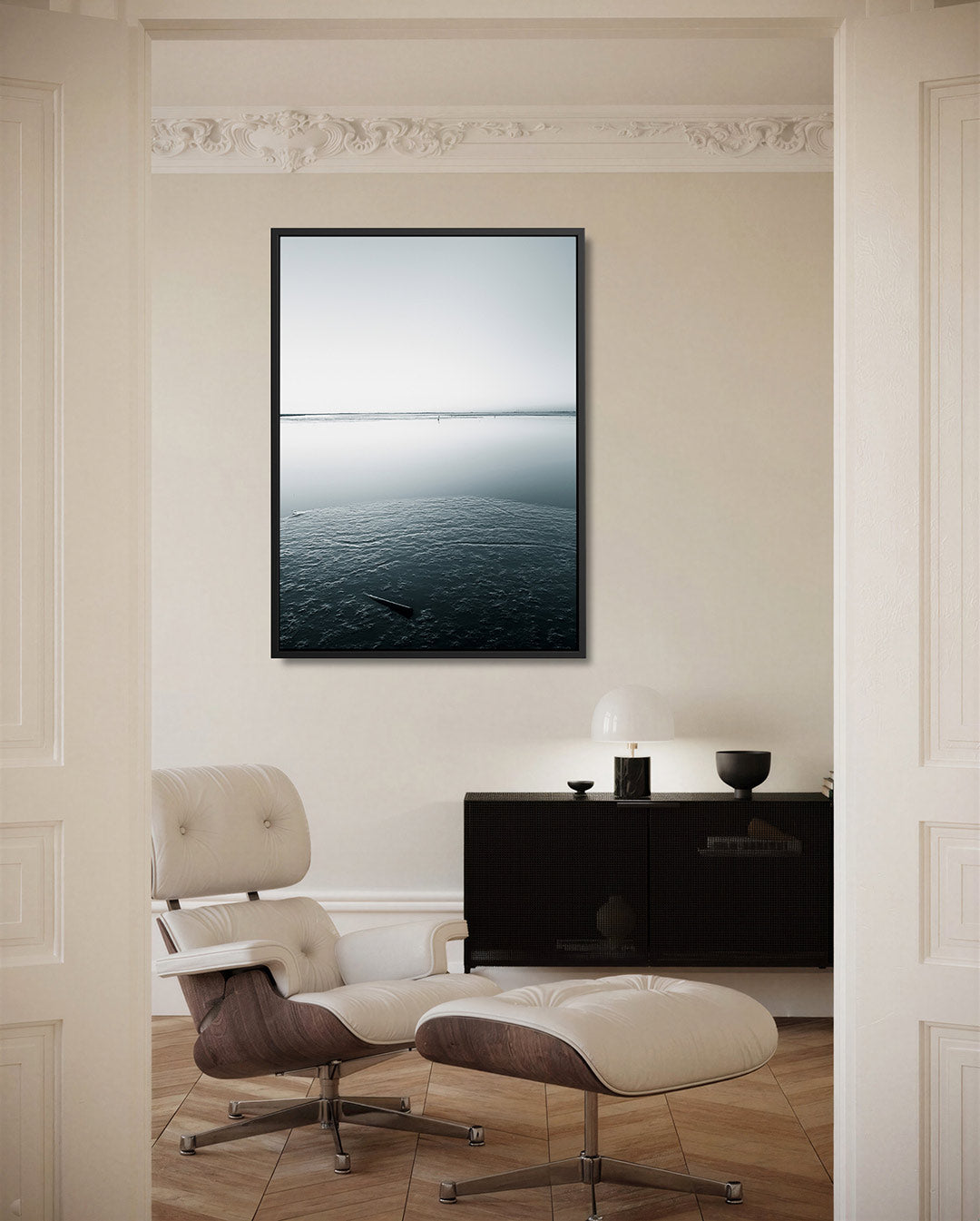 Rustige waterlandschap Kunstwerk