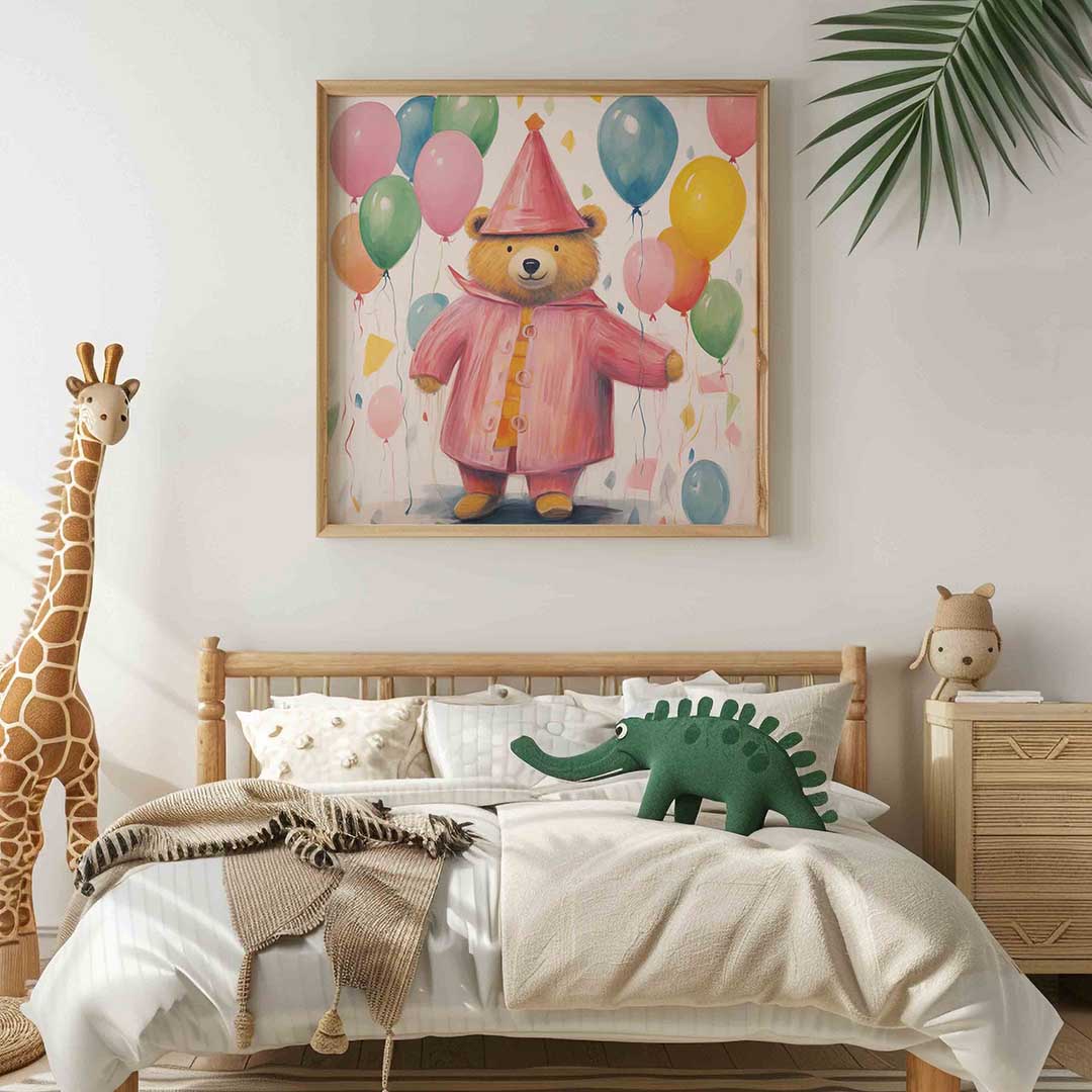 Berenfeest met ballonnen Poster