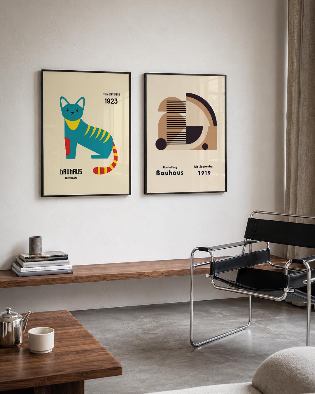 Kleurrijke katfiguur Posterset