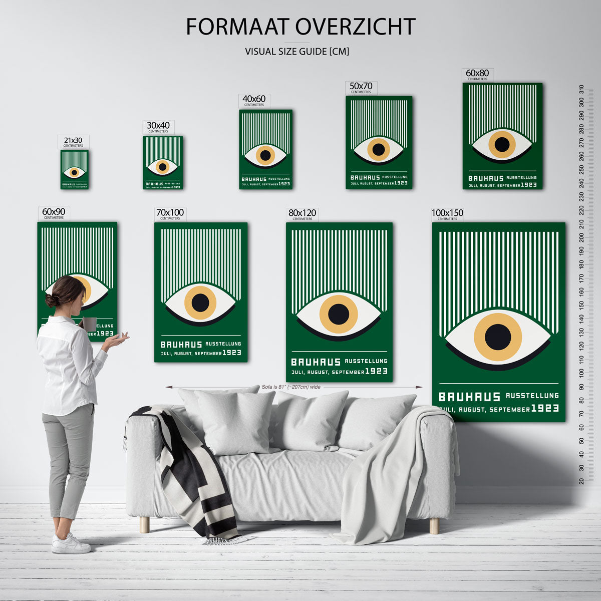 Oog en lijnen Poster