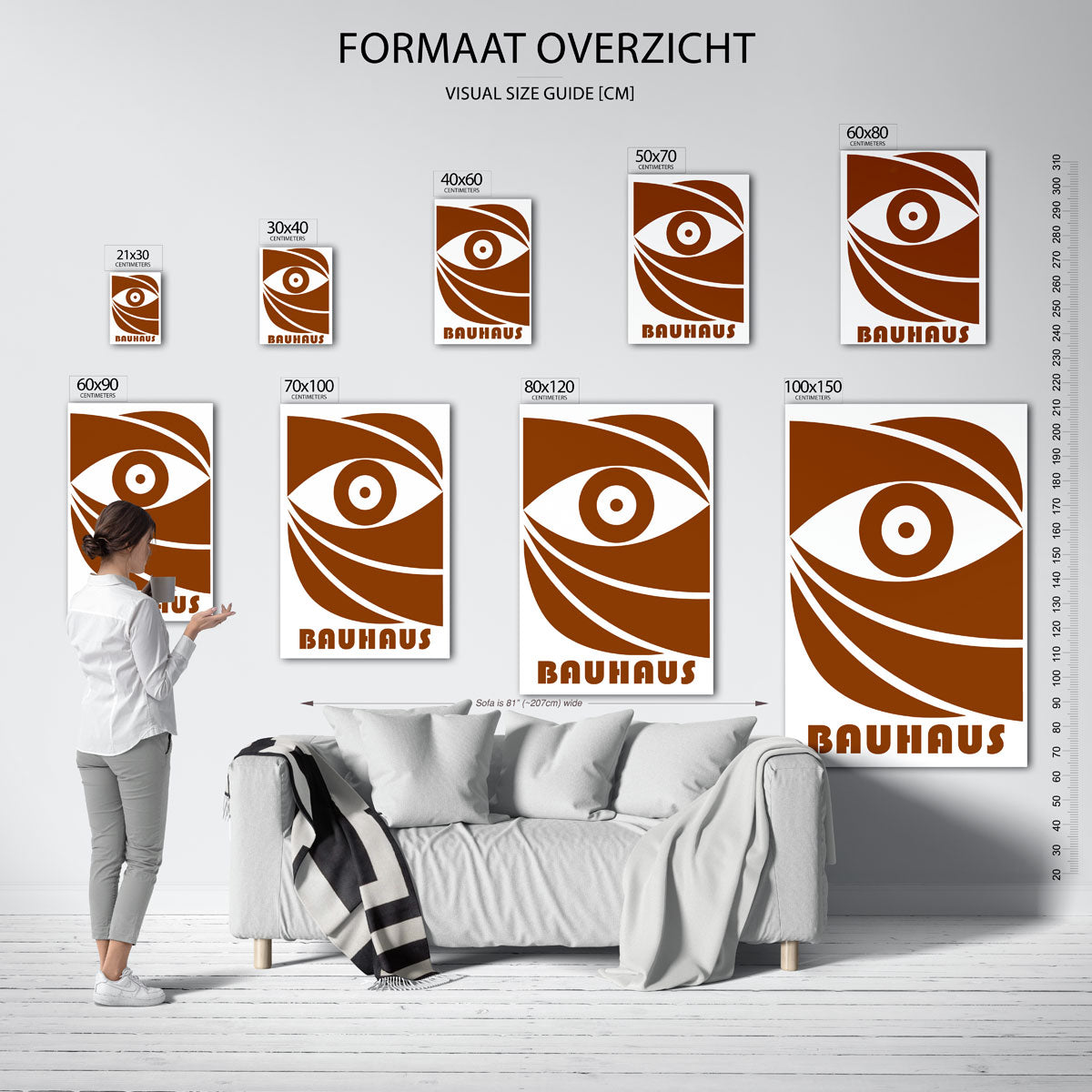 Oog en lijnen Poster