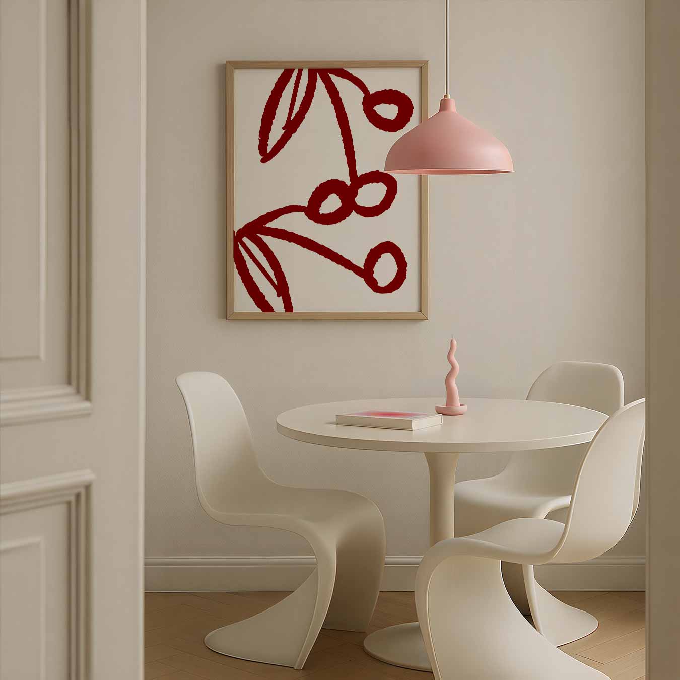 Sierlijke Kersen Illustratie Poster-WallArtistic
