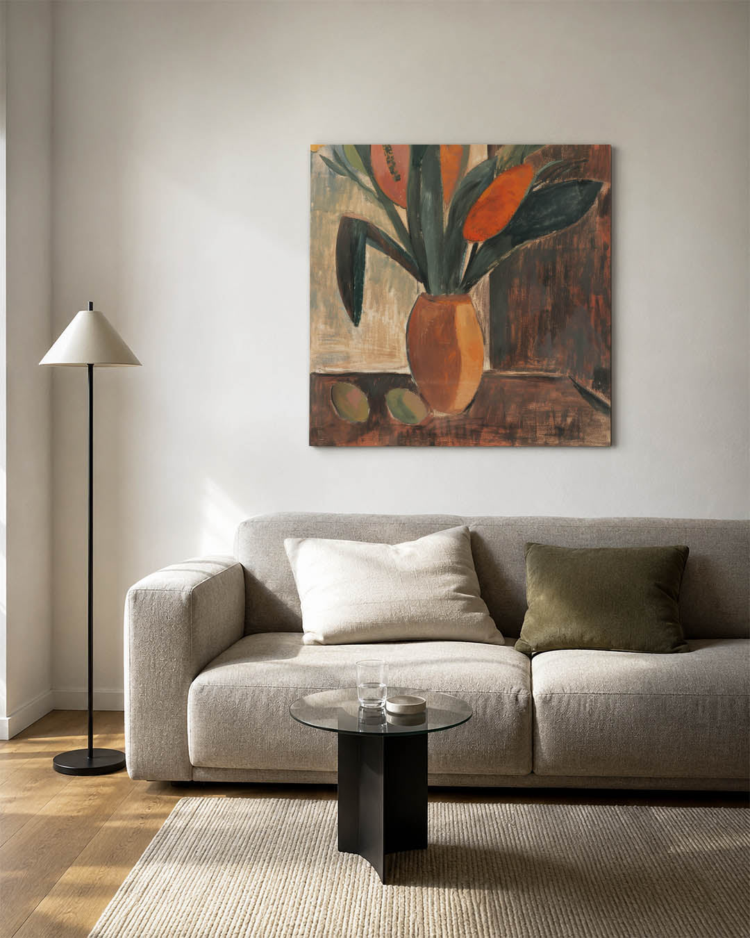 Kleurrijk bloemstilleven Kunstwerk