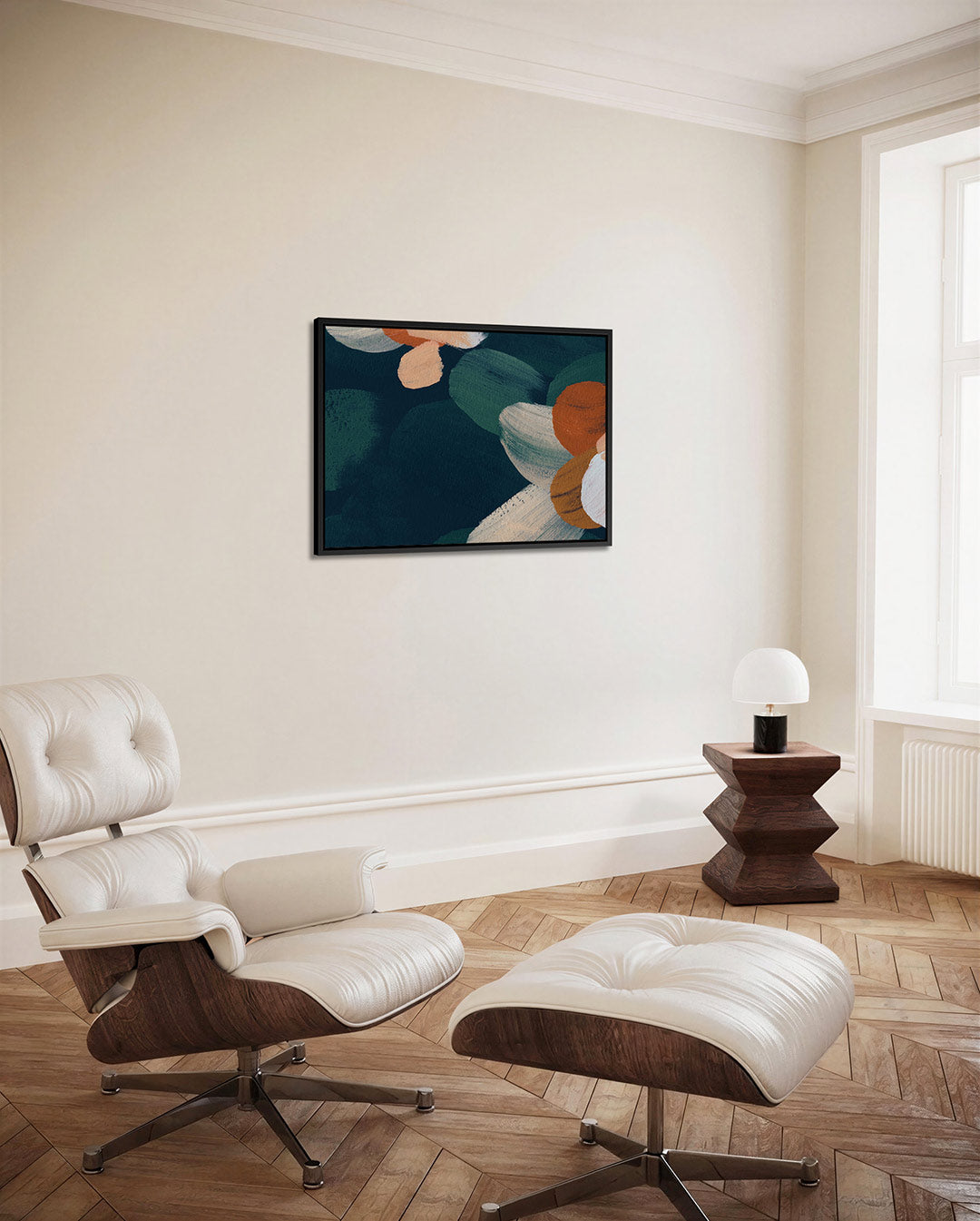 Organische borstelvegen Kunstwerk