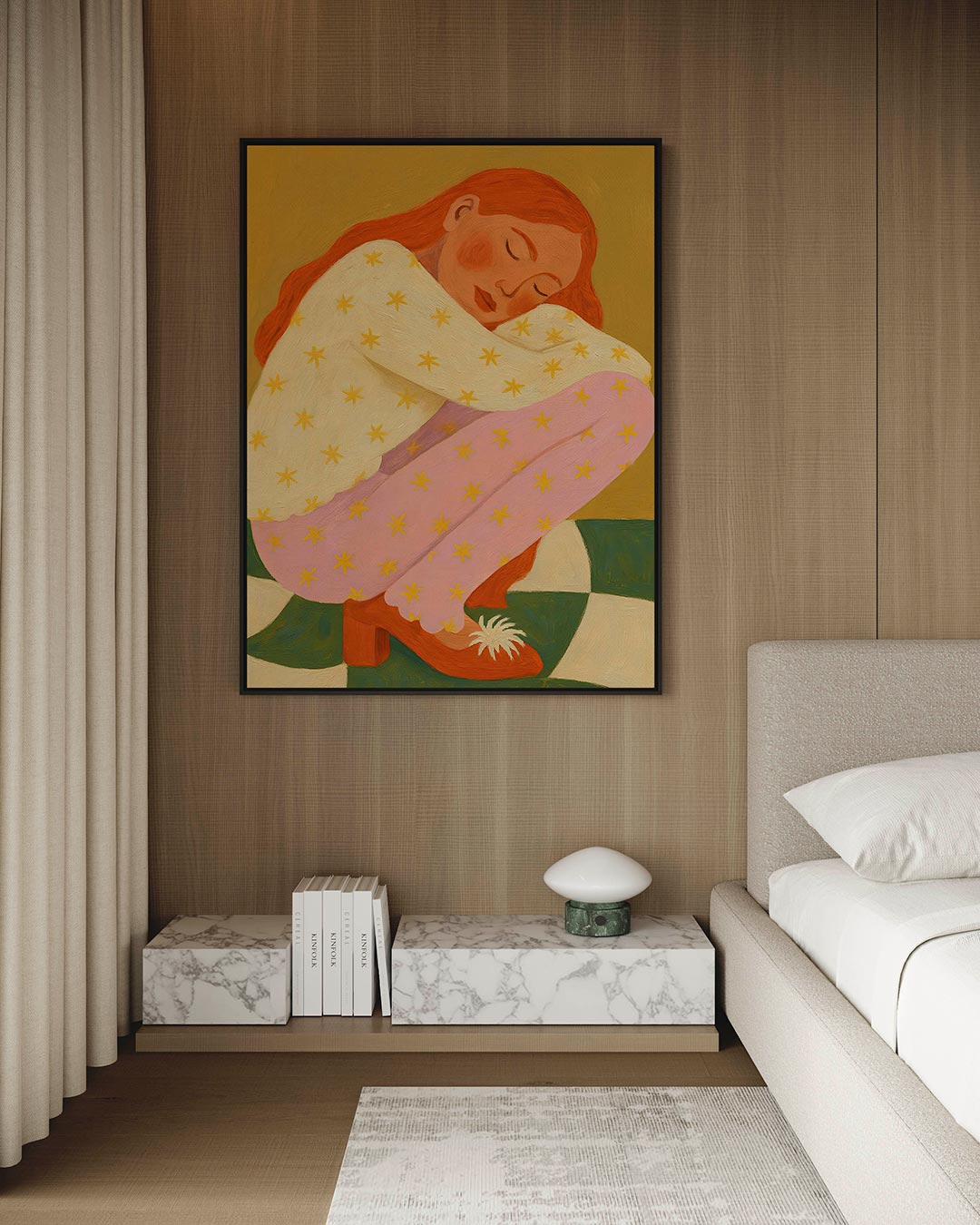 Dromerige vrouw Kunstwerk