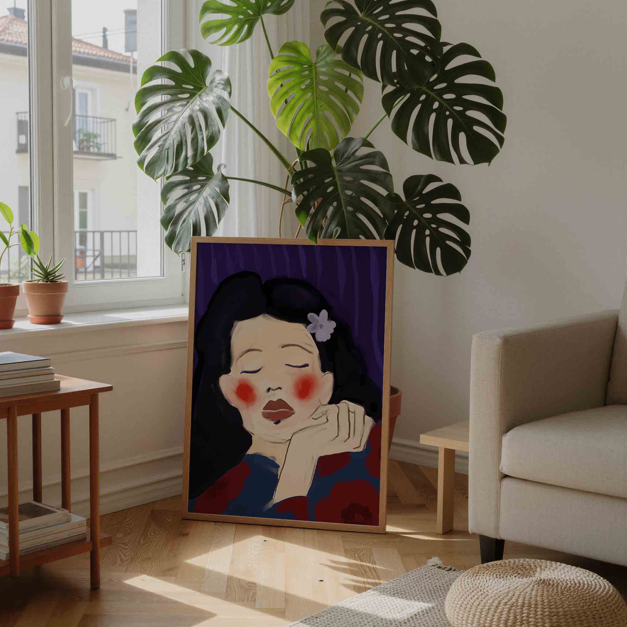 Slapende vrouw Poster