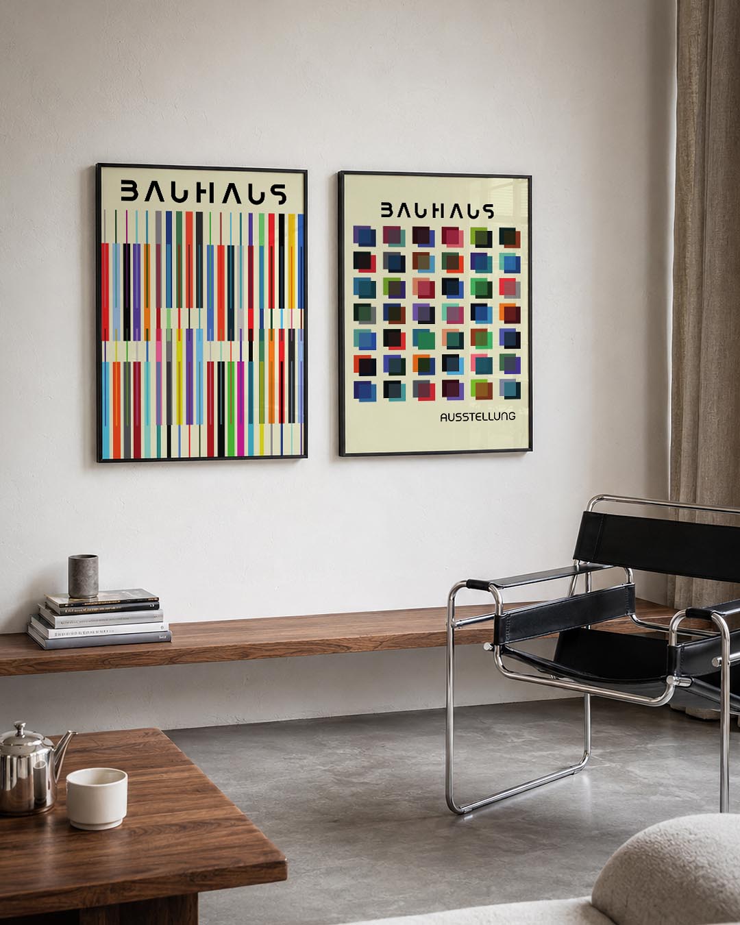Kleurrijke lijnen Posterset