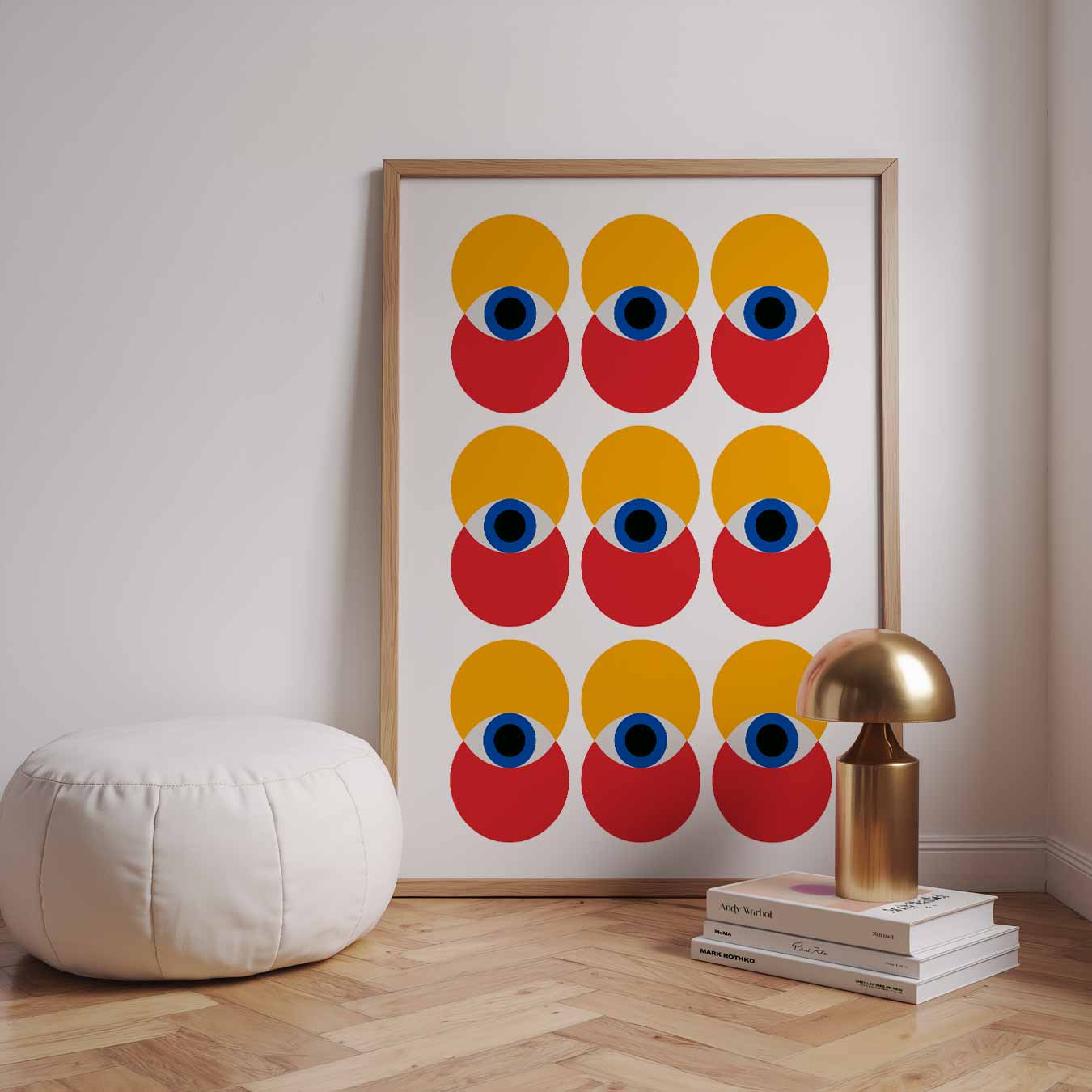 Vrolijke Ogen Cirkelposter-WallArtistic