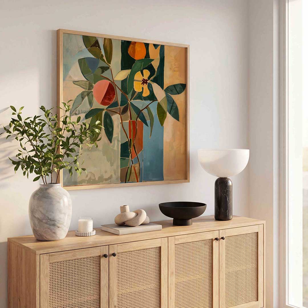 Bloemen en bladeren Poster