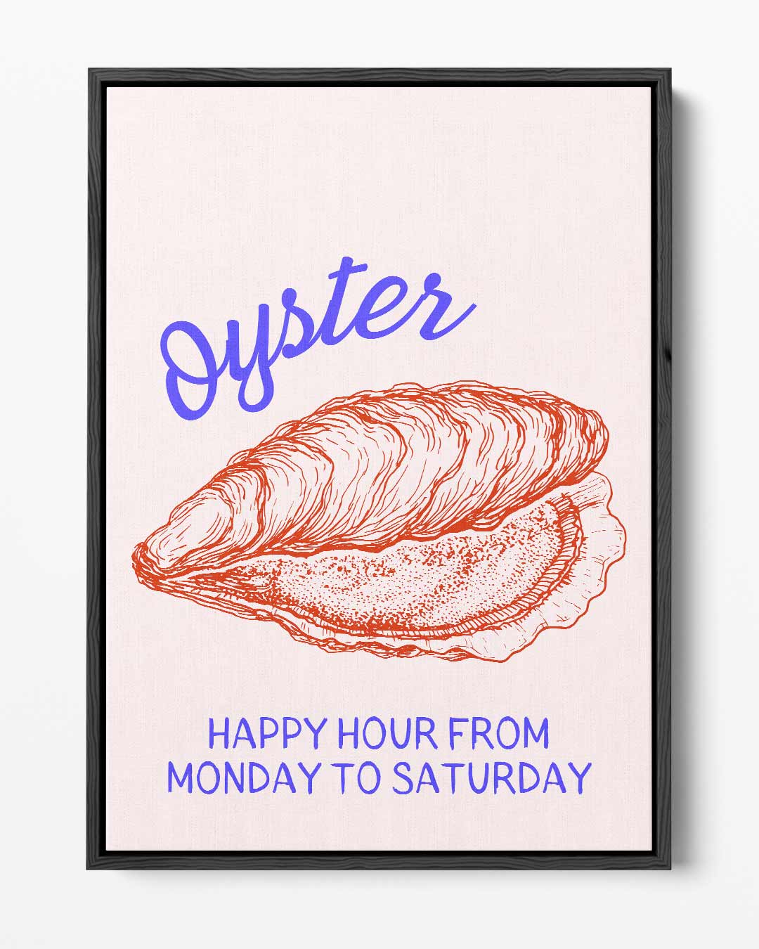 Oester Illustratie Poster Kunstwerk-canvas-dibond-plexiglas-wanddecoratie-WallArtistic