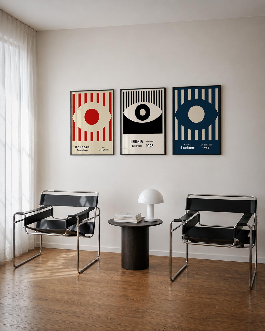 Rode cirkelpatronen Posterset
