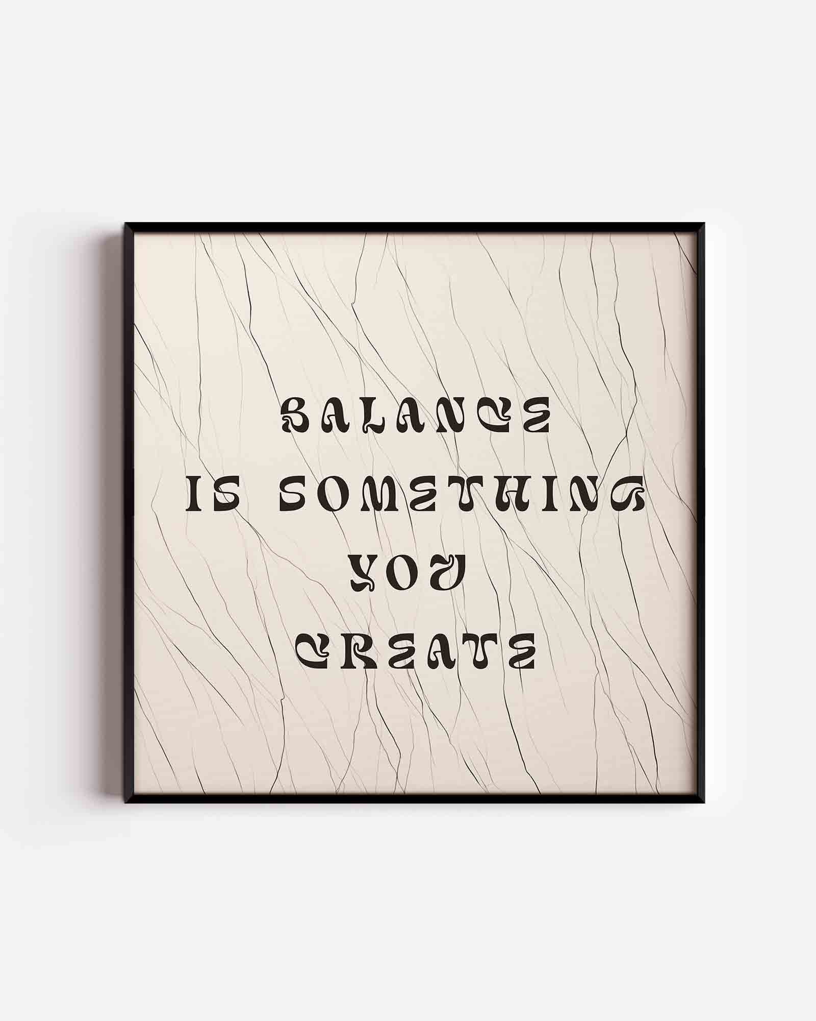 Balance tekst Poster