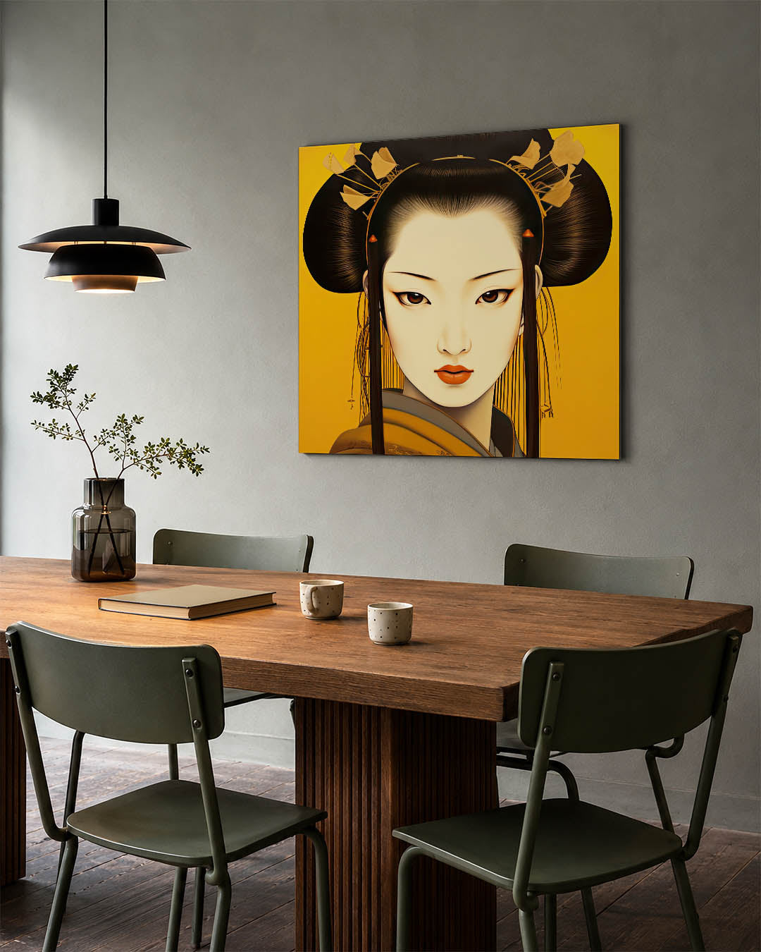 Elegante vrouwelijke portret Kunstwerk