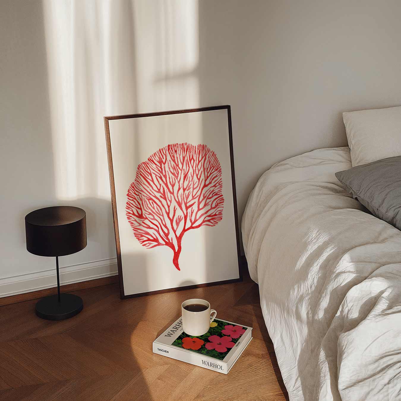 Rode Koraal Inspiratie Poster-WallArtistic