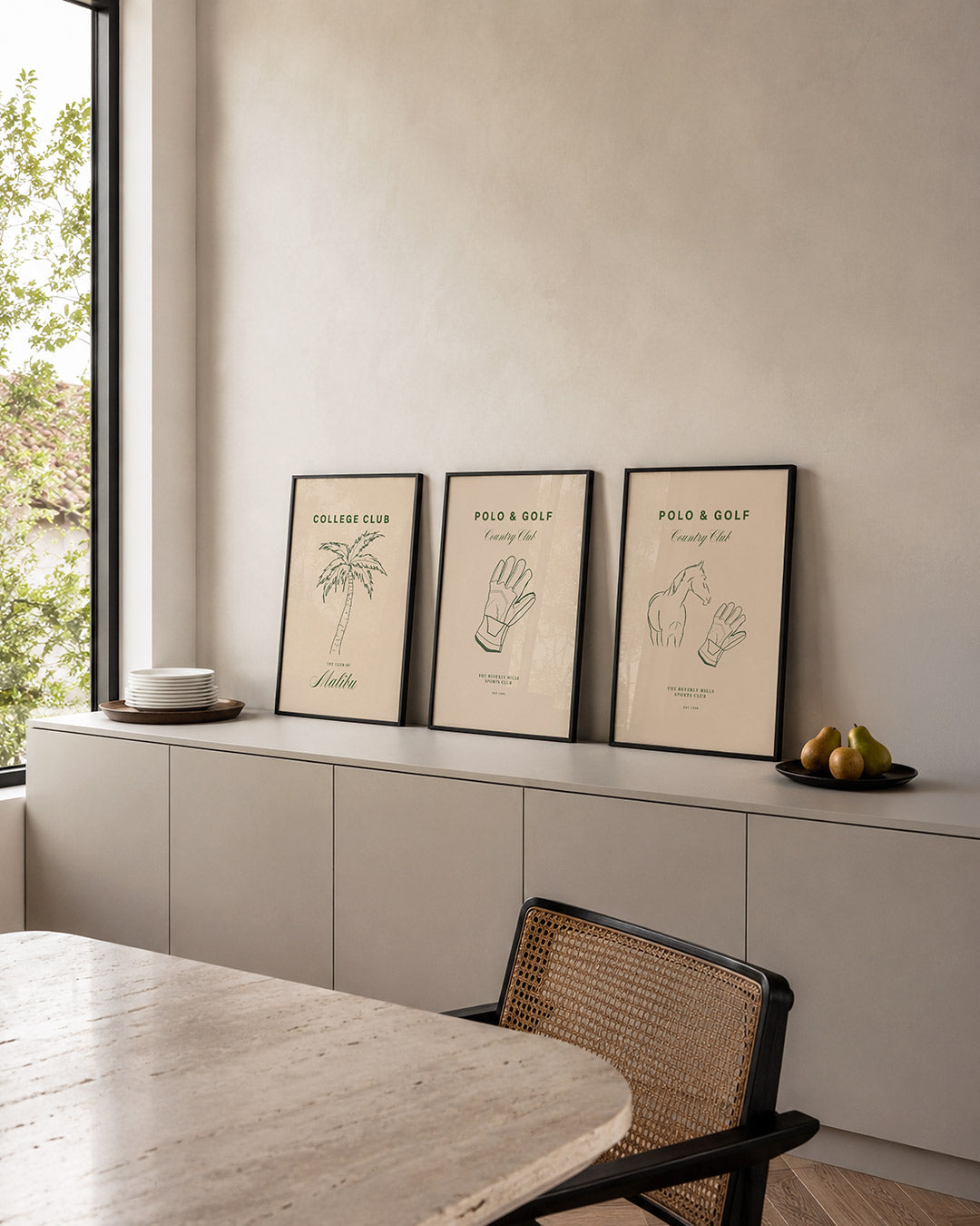 Palm en tekst Posterset