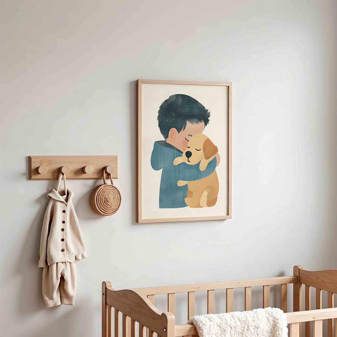 Kind met hond Poster