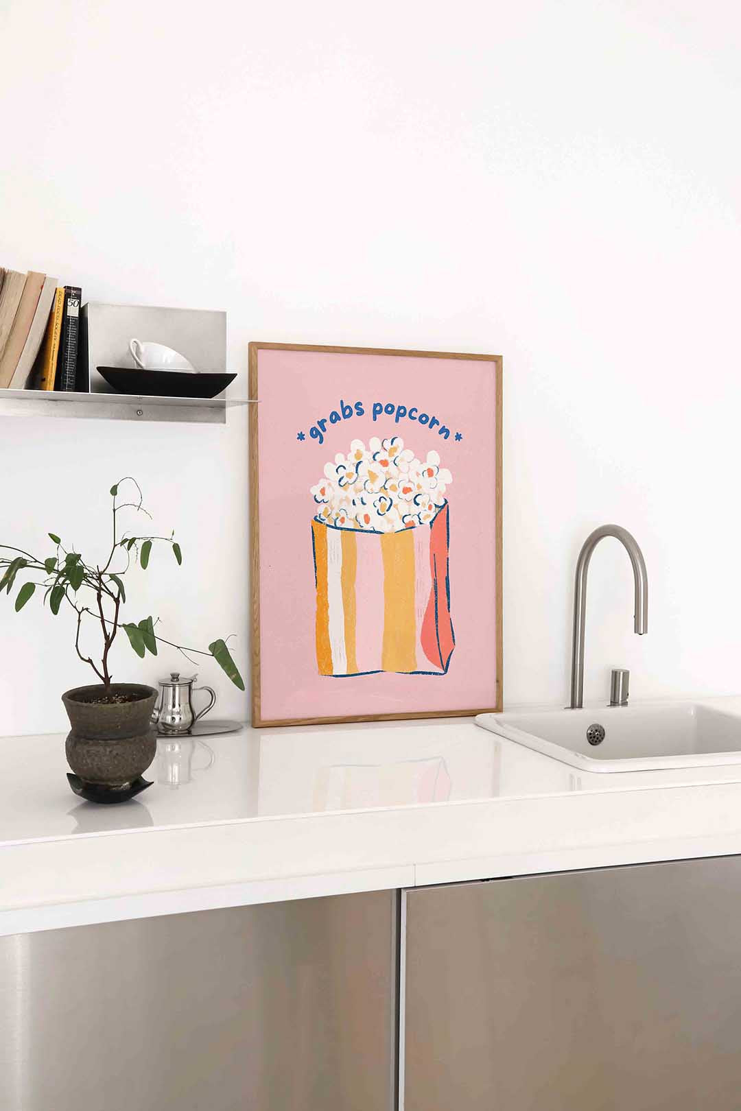 Popcorn illustratie Poster