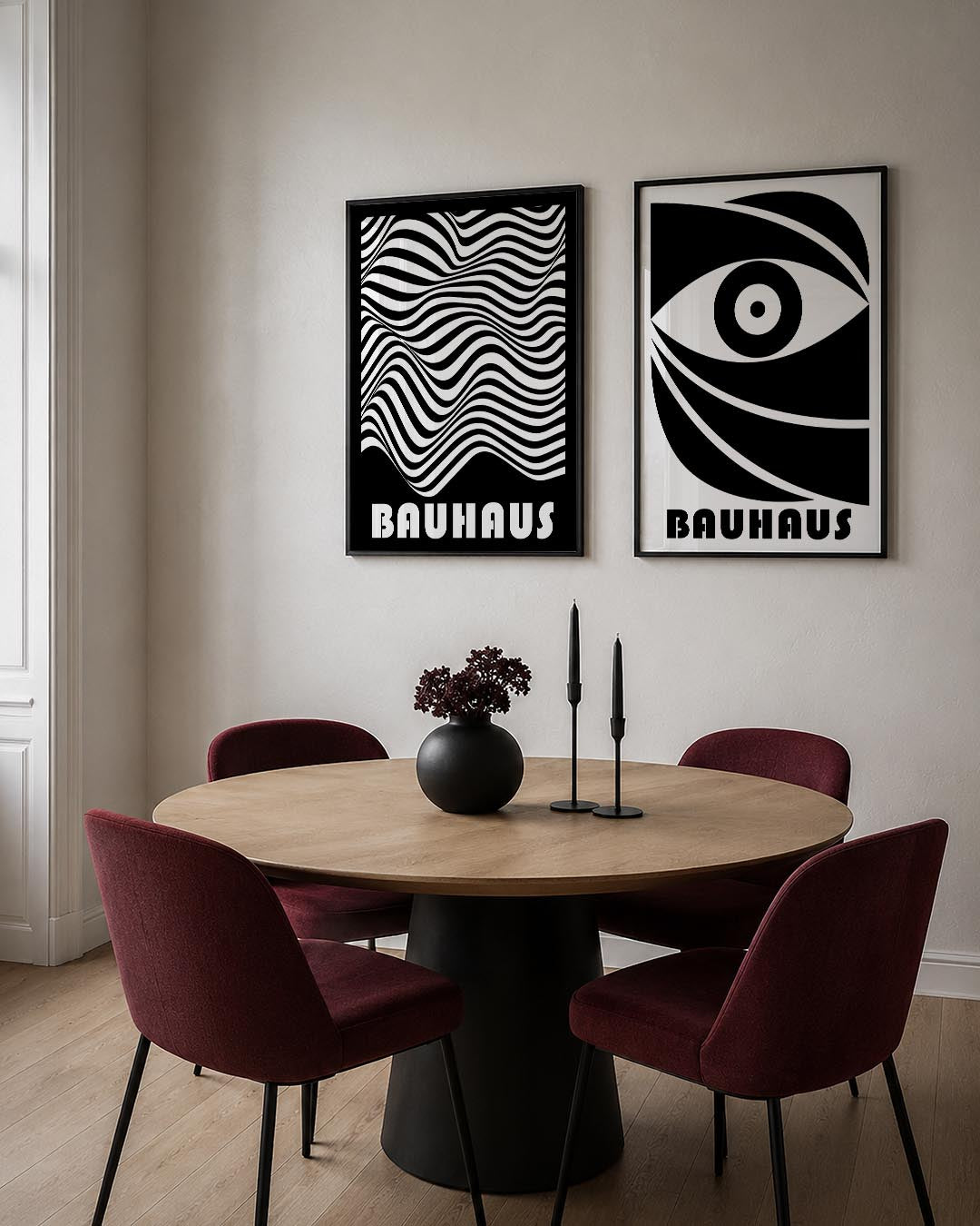 Golvend lijnenspel Posterset