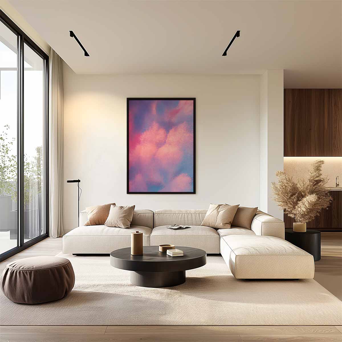 Dromerige Wolkenlucht Kunstwerk-canvas-dibond-plexiglas-wanddecoratie-WallArtistic