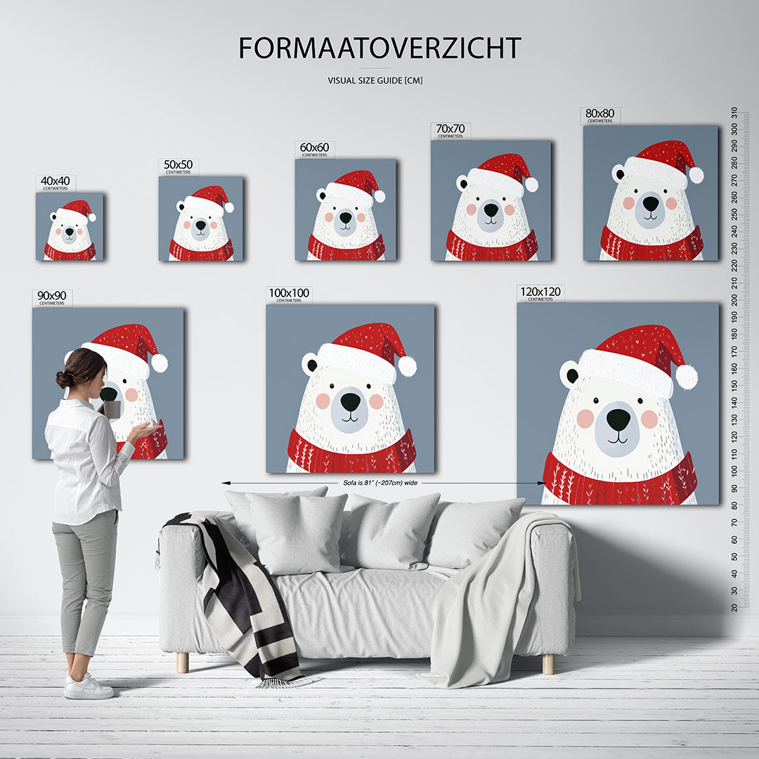 Vrolijke ijsbeer illustratie Kunstwerk