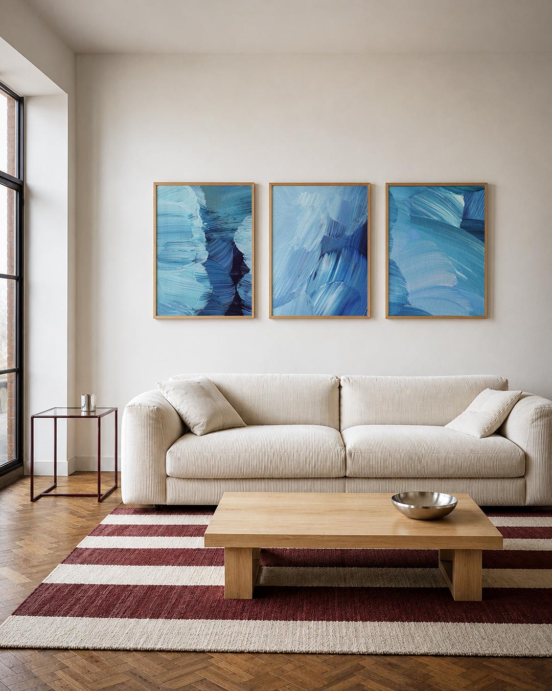 Blauwe kleurbeweging Posterset