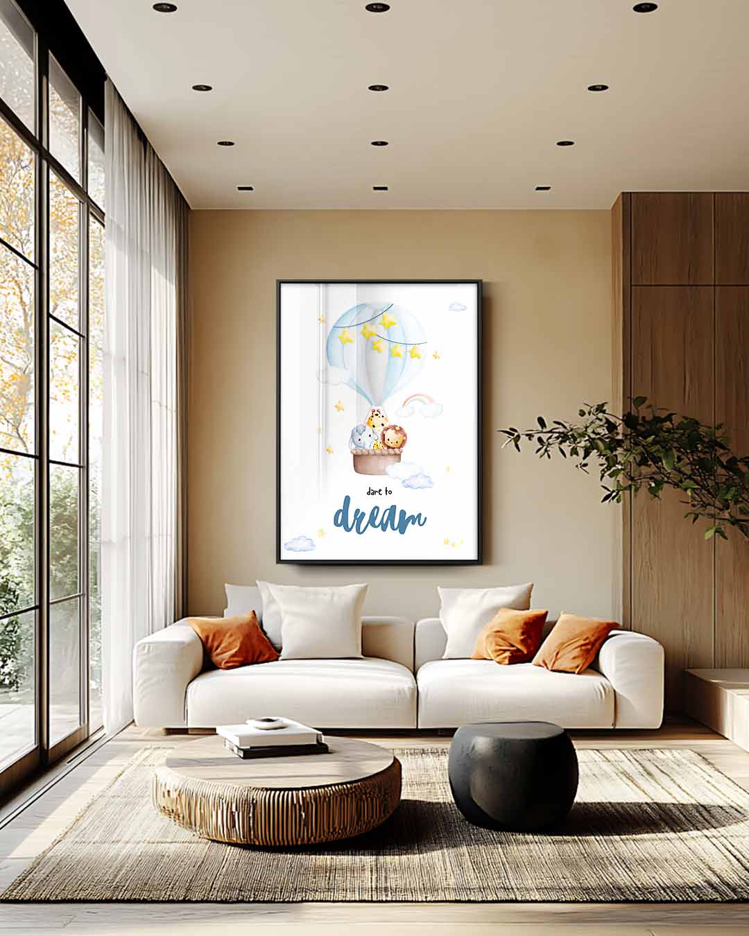 Droomreis Luchtballon Avontuur Kunstwerk-canvas-dibond-plexiglas-wanddecoratie-WallArtistic