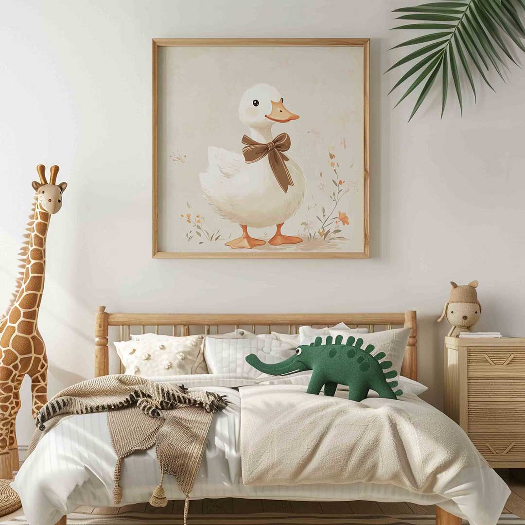 Eend met strik Poster