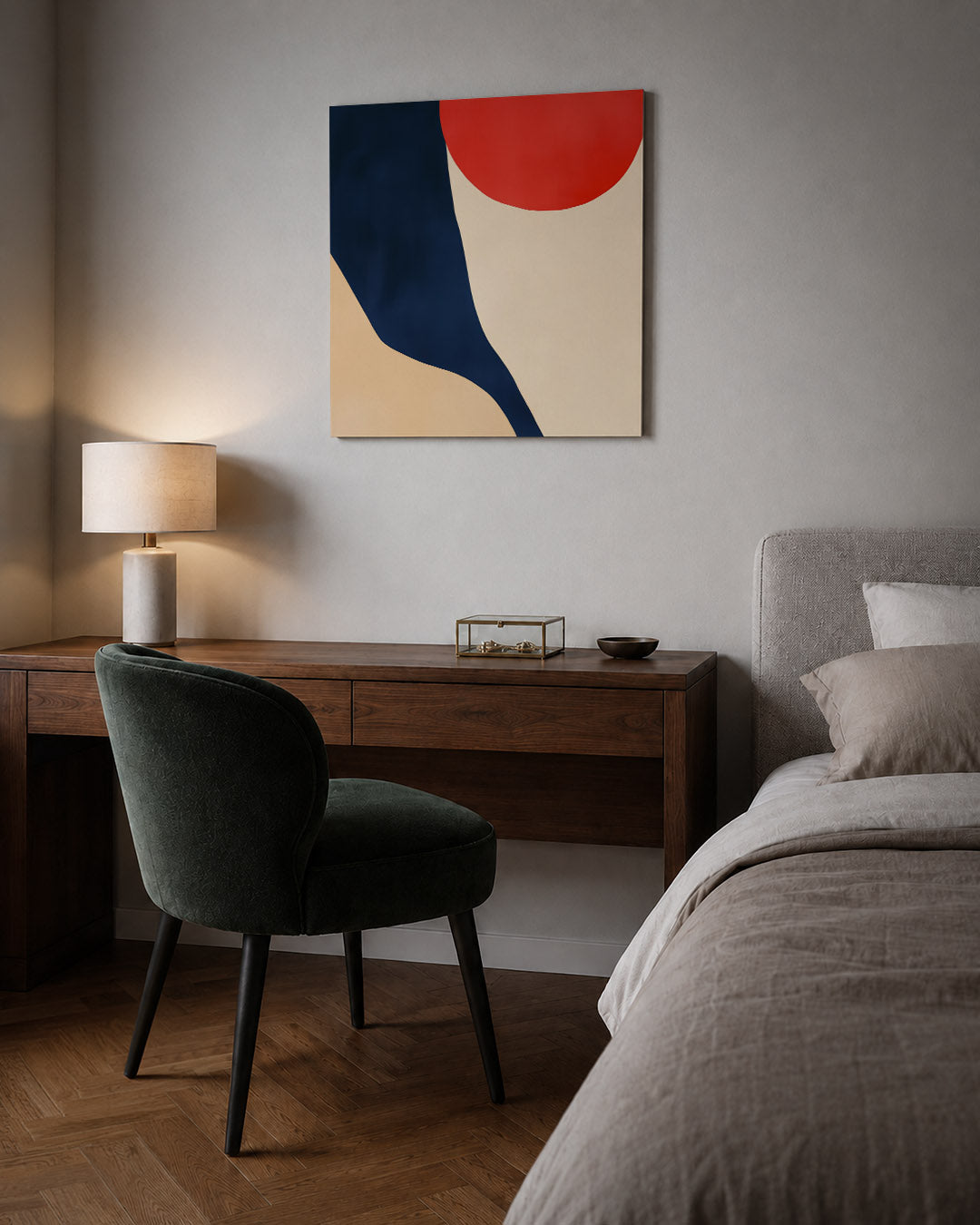 Vloeiende vormen compositie Kunstwerk