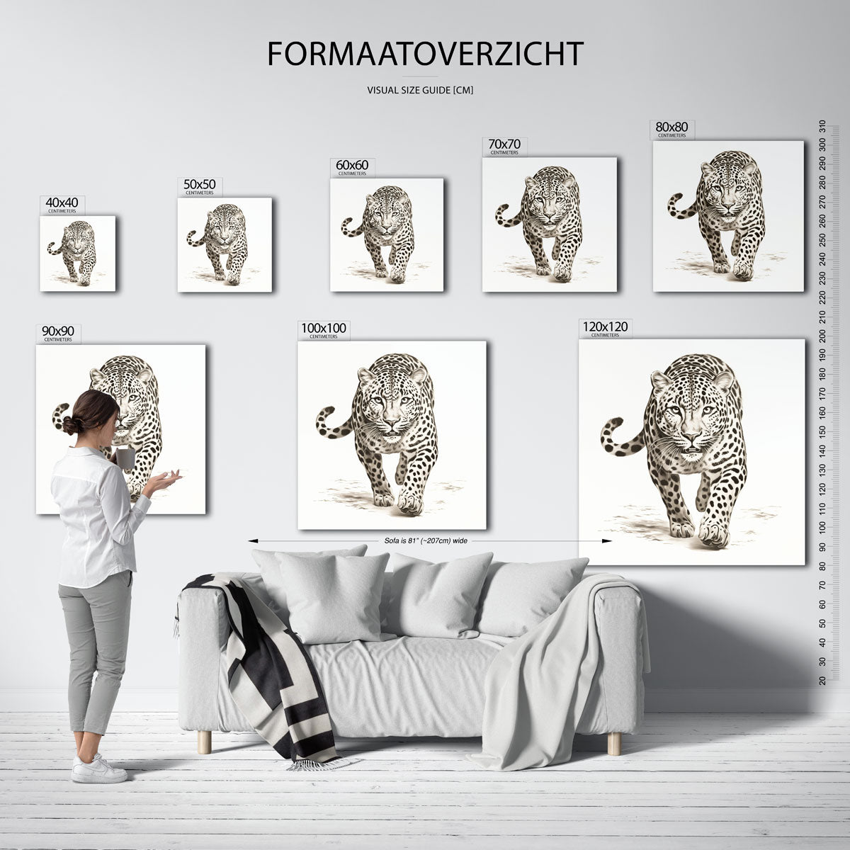 Luipaard in beweging Poster